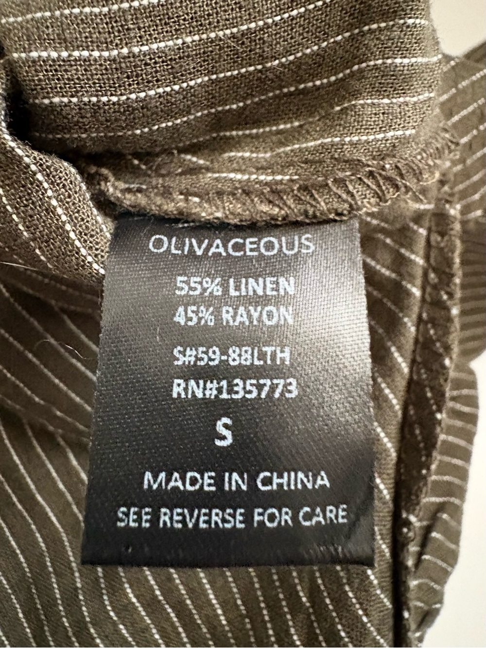 Olivaceous Small Green Ruffle Peplum Tie-Front Ruffle 3/4 Sleeve Blouse - Picture 7 of 10